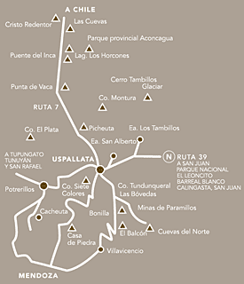 Mapa Uspallata